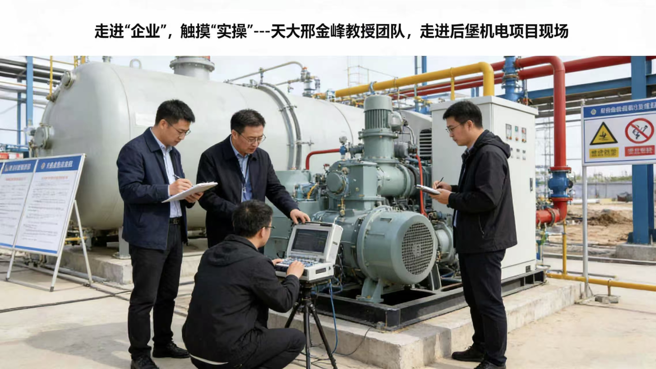 走进“企业”，触摸“实践”---天大邢金城教授带队 走访巨益机电项目现场